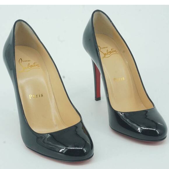 Christian Louboutin Fifille Black Patent Leather Pumps SZ 36.5 Round Toe $695 - Picture 12 of 12